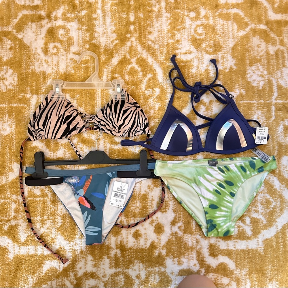2 BNWT Patagonia, Aerie, Victoria's Secret mix match 2 Piece Bikinis Size XS